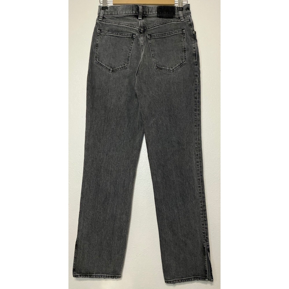 Abercrombie Women 90s Straight Ultra High Rise Black Distressed Denim 27 Grunge - Picture 2 of 11